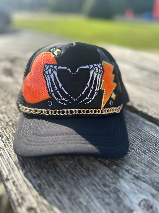 Skeleton heart trucker