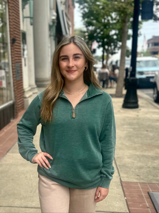 Heather Quarter Zip pullover