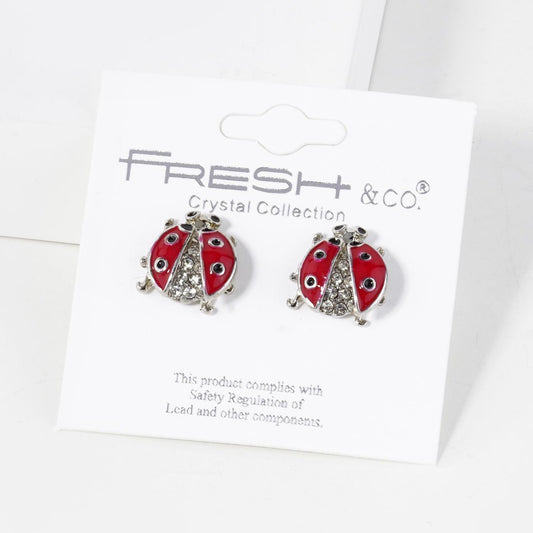 Lady bug earrings