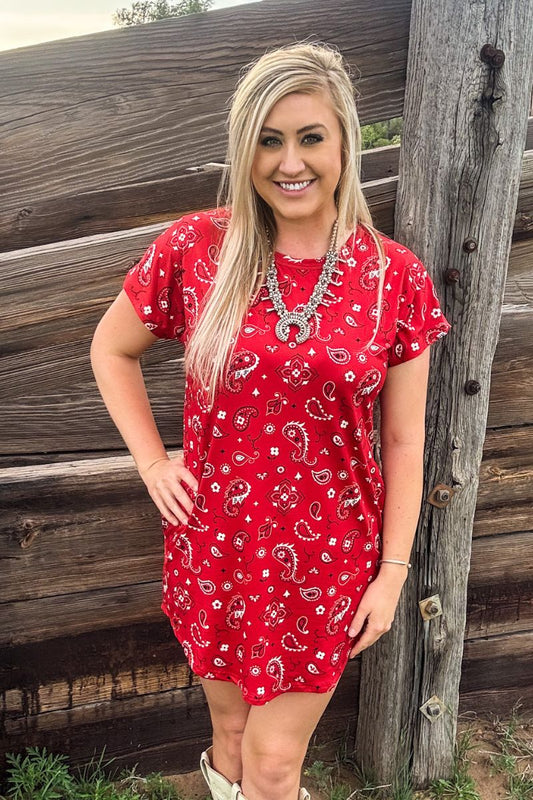 Bandana babe red dress