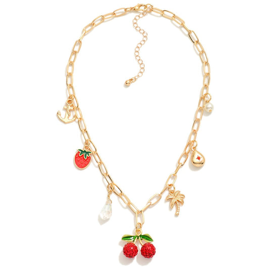 Fruity palms cheek necklace