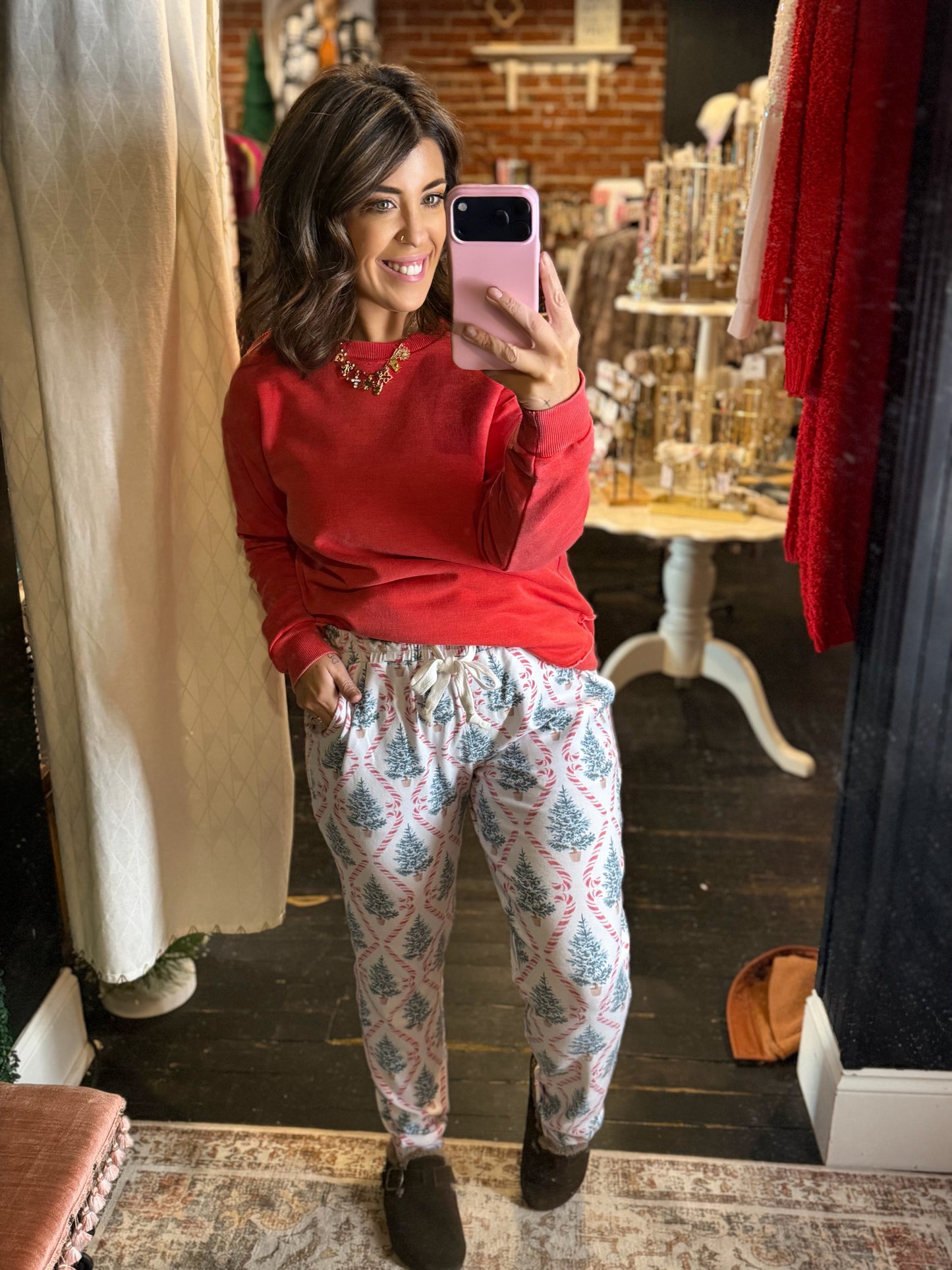 Candy cane lane joggers