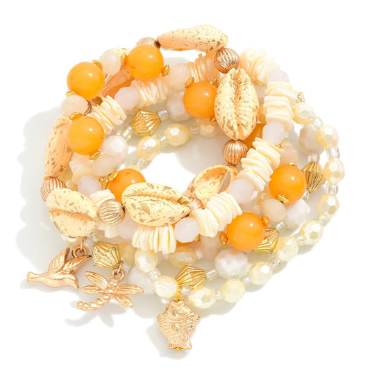 Shells and stacks bracelet