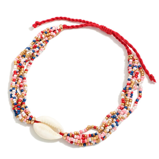 Red seed shell bracelet