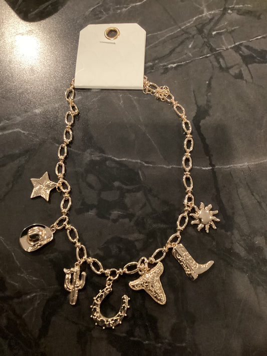 Texas charm necklace
