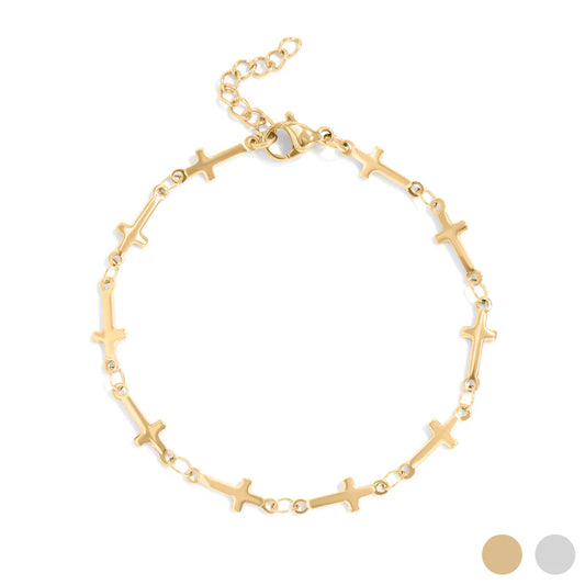 Cross chain bracelet