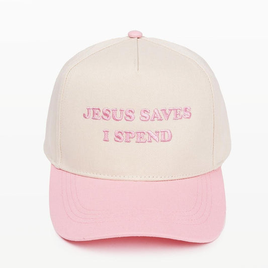 Jesus saves I spend hat