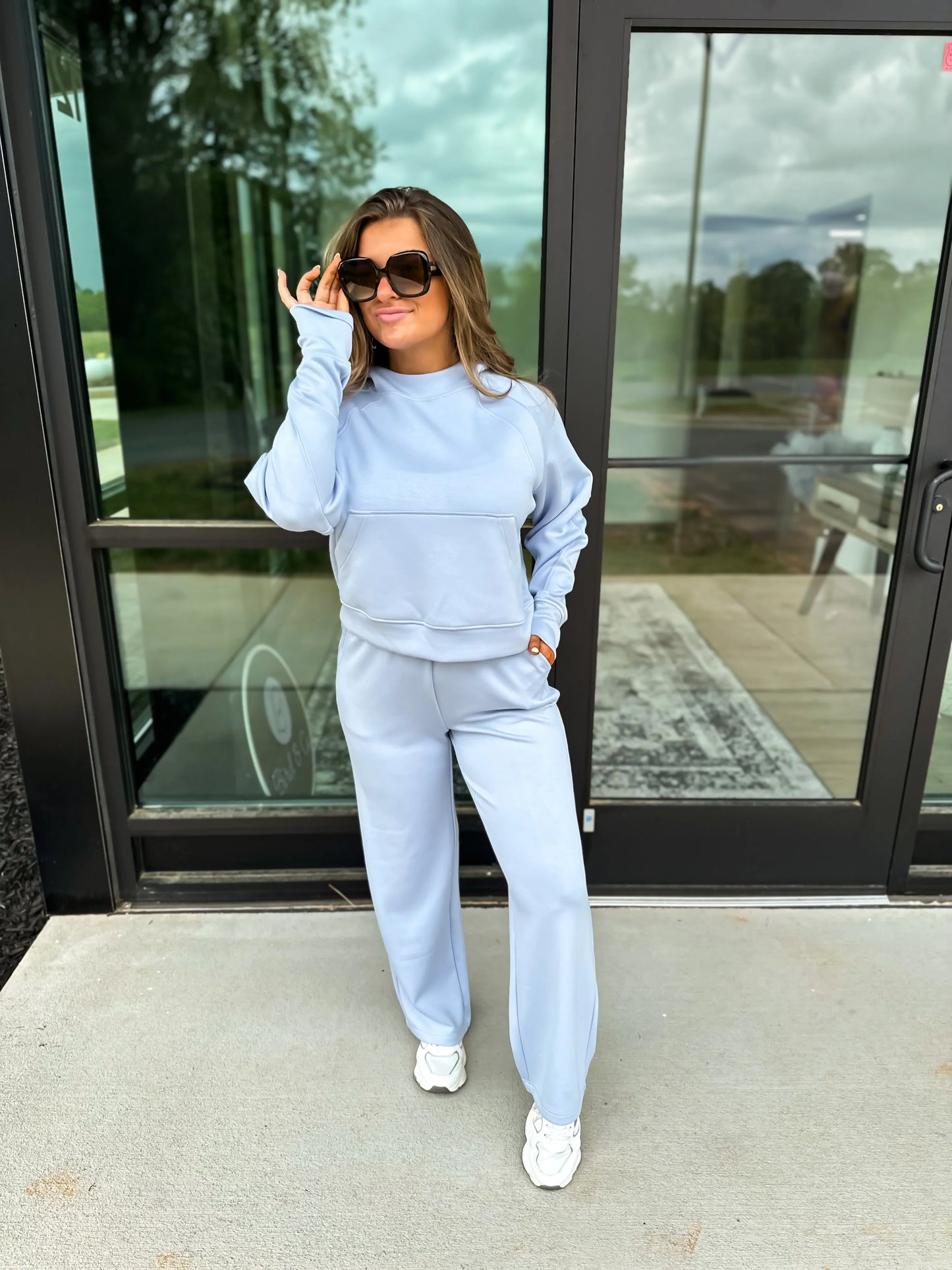 Light blue scuba pullover