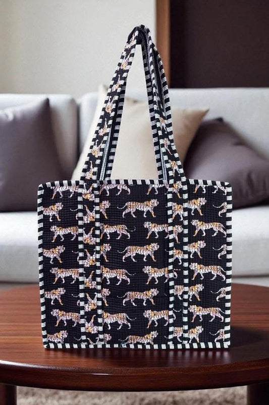 Quilted Tiger tote