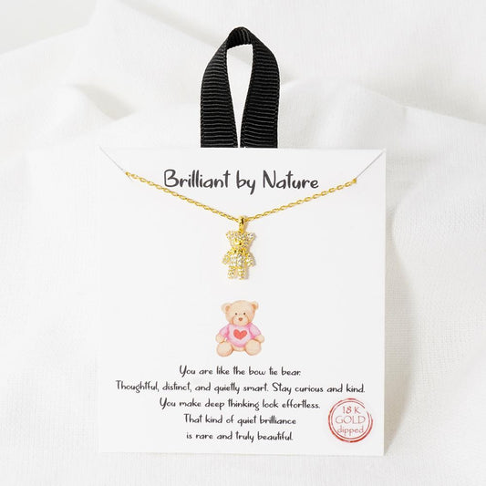 Sparkly bear necklace