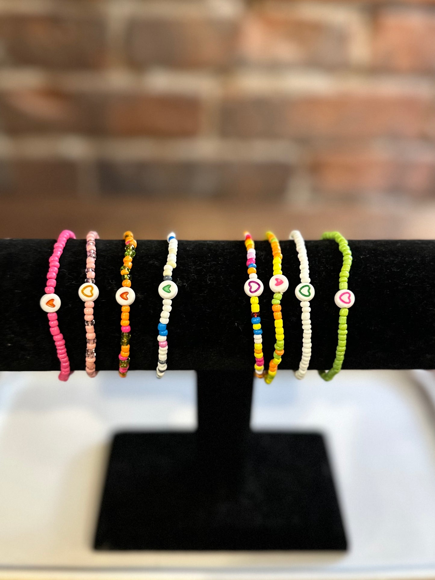Circle Heart Beaded Bracelet