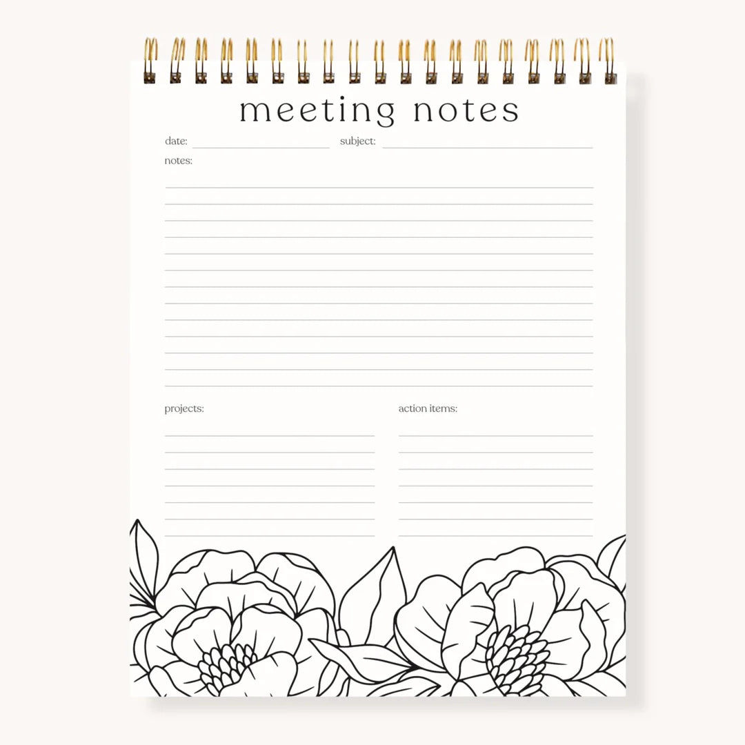 Meeting notes color notepad