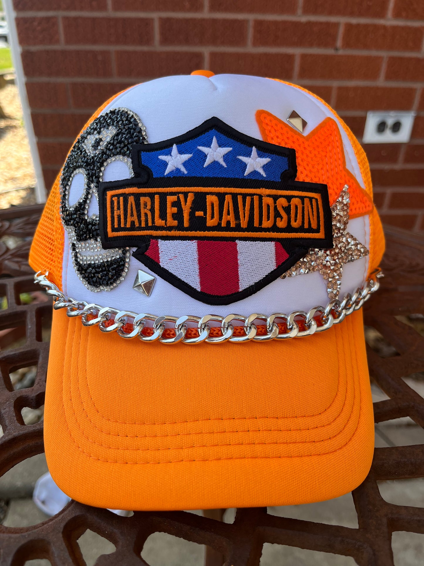 Harley trucker orange