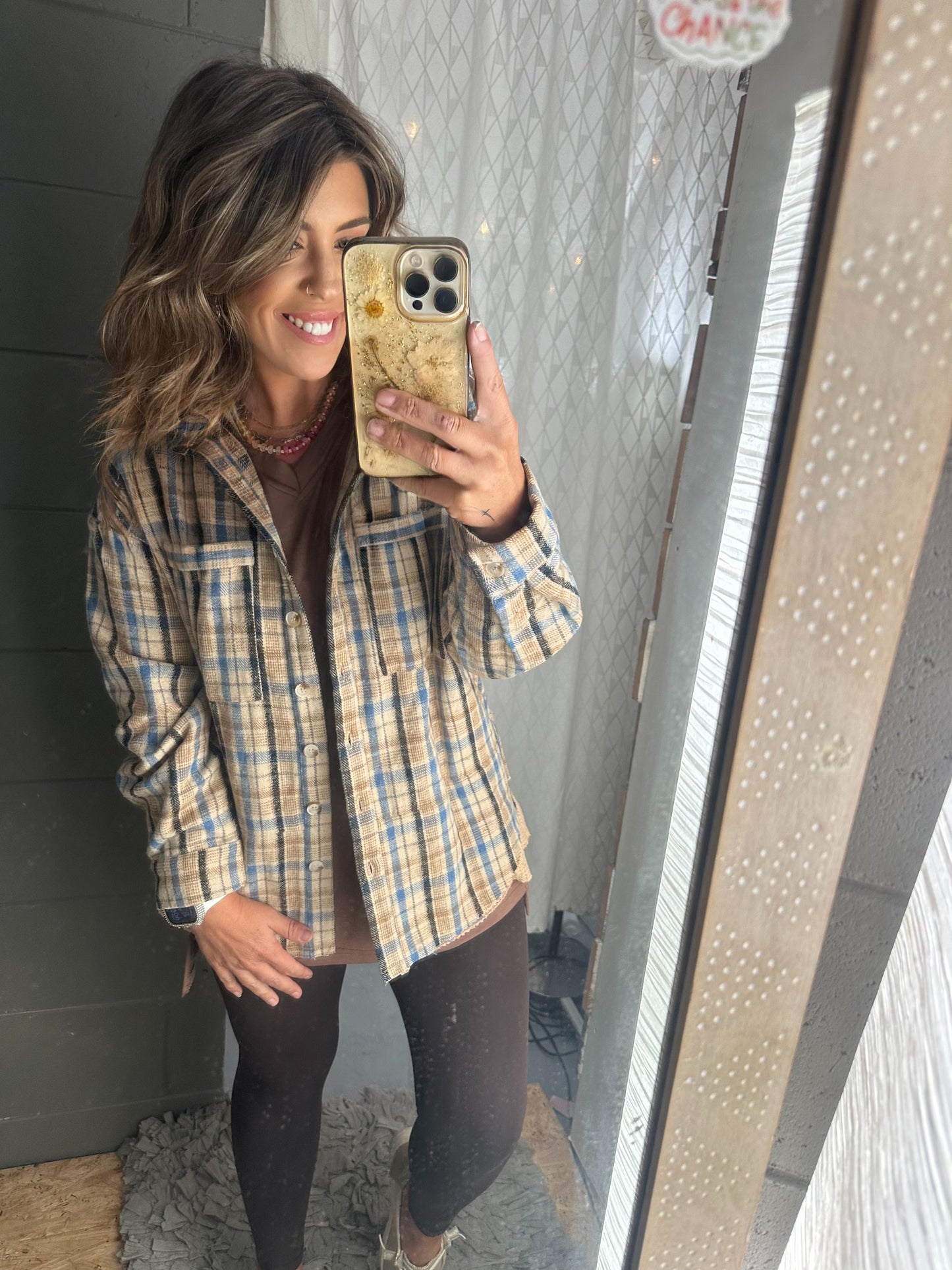 Tan Plaid Jacket