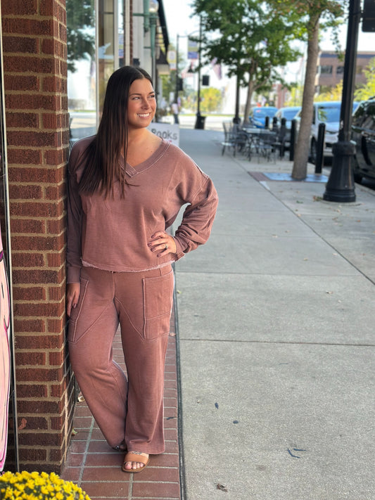 Faded Feels Dusty Rose Pullover