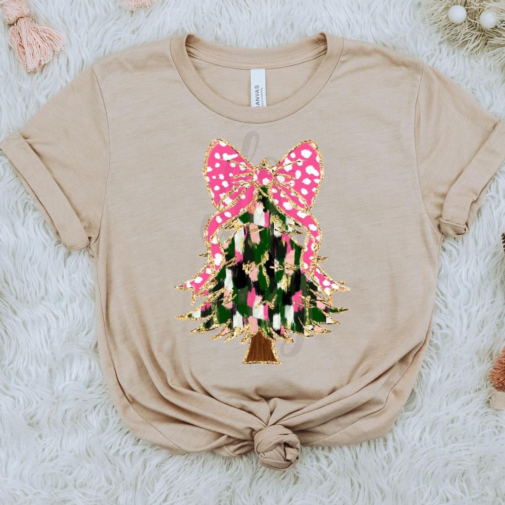 Polka dot multi tree tee