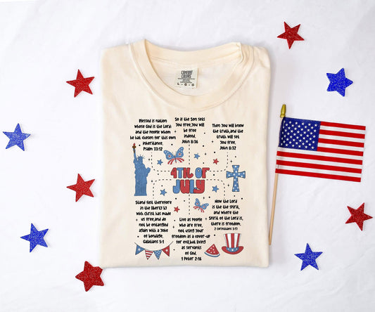 4th of July phrases tee