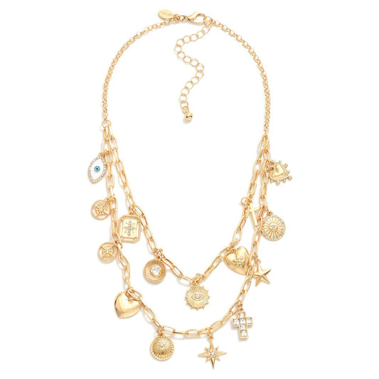 Evil eye charm necklace